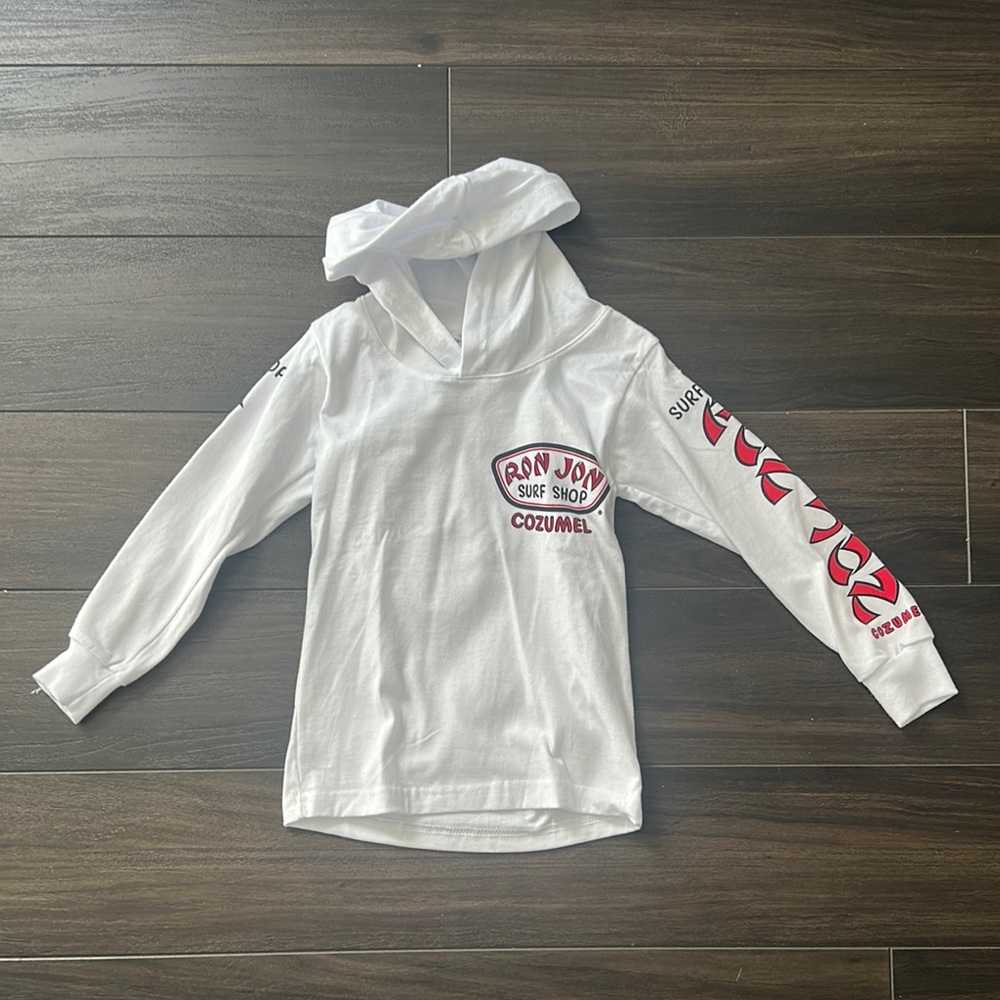 Ron Jon Kids White Surf Hoodie XS